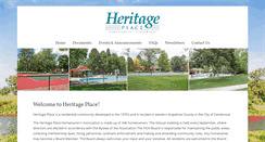 Desktop Screenshot of heritageplacehoa.com